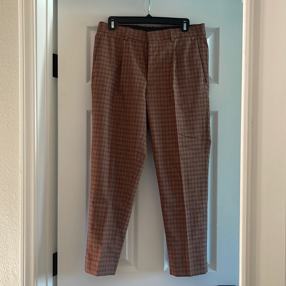 Brown plaid ASOS smart pants - slim fit